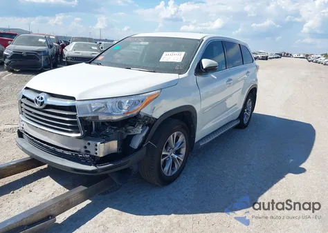 2015 Toyota Highlander Le Plus V6 z USA, uszkodzony, nr VIN 5TDZKRFH9FS117911